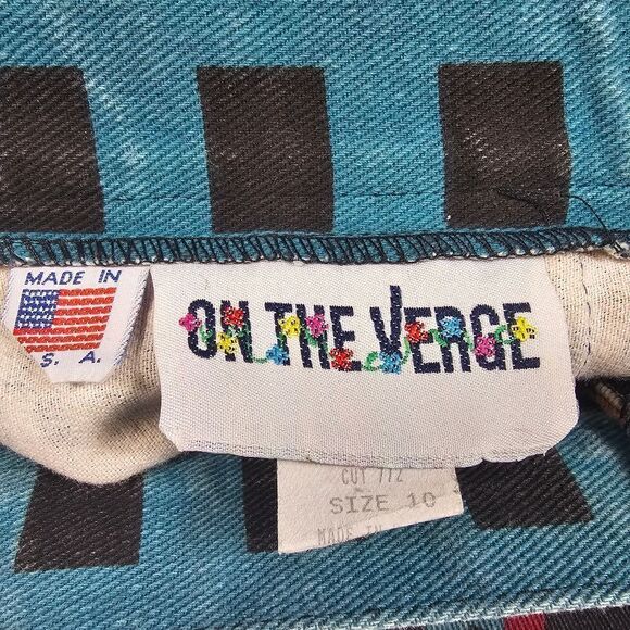 On the Verge Vintage Western Aztec Button Down Long‎ Skirt Women's Size  10 - Picture 3 of 12